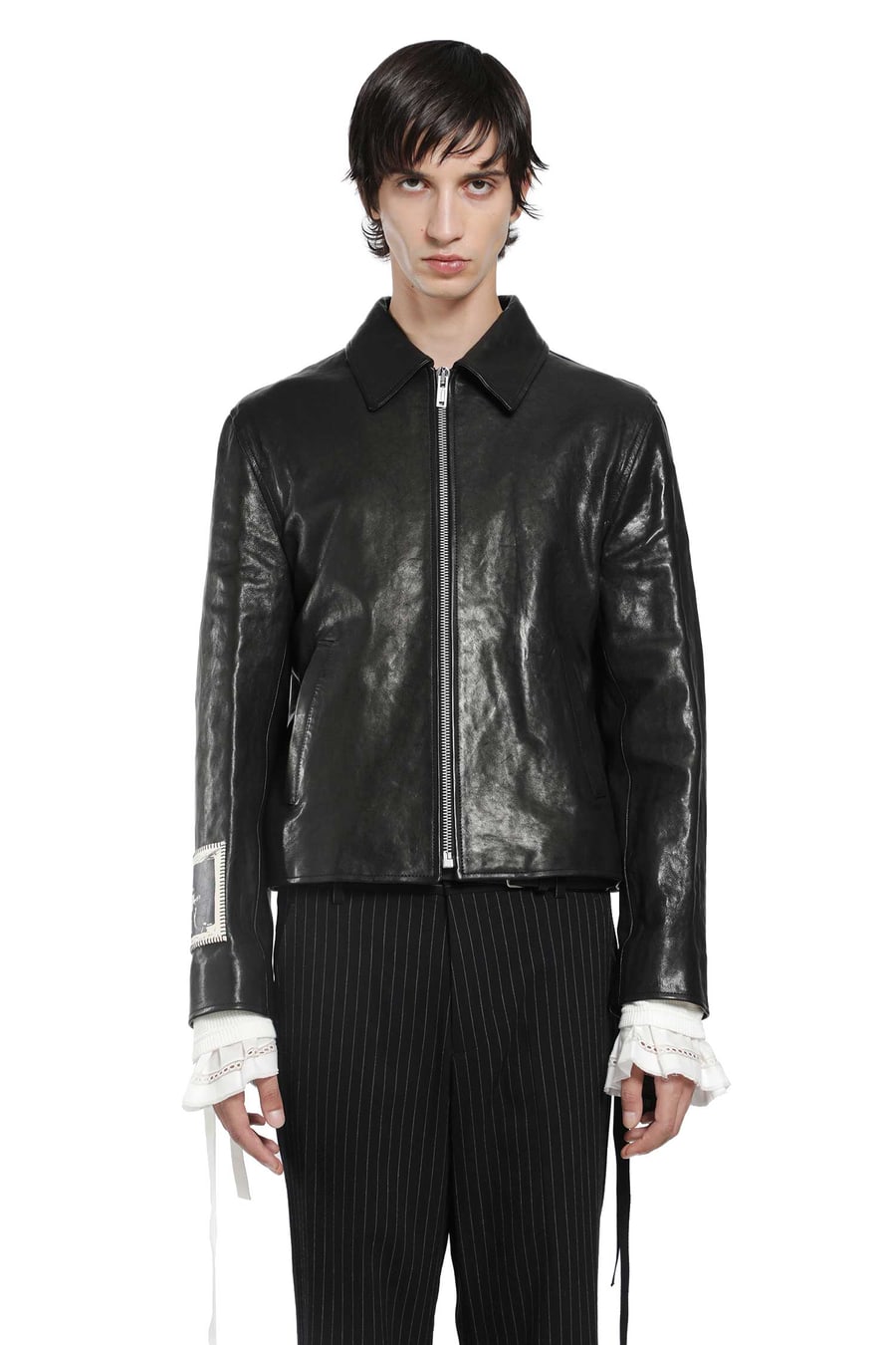 Ann Demeulemeester Sandor Leather Jacket, view 2