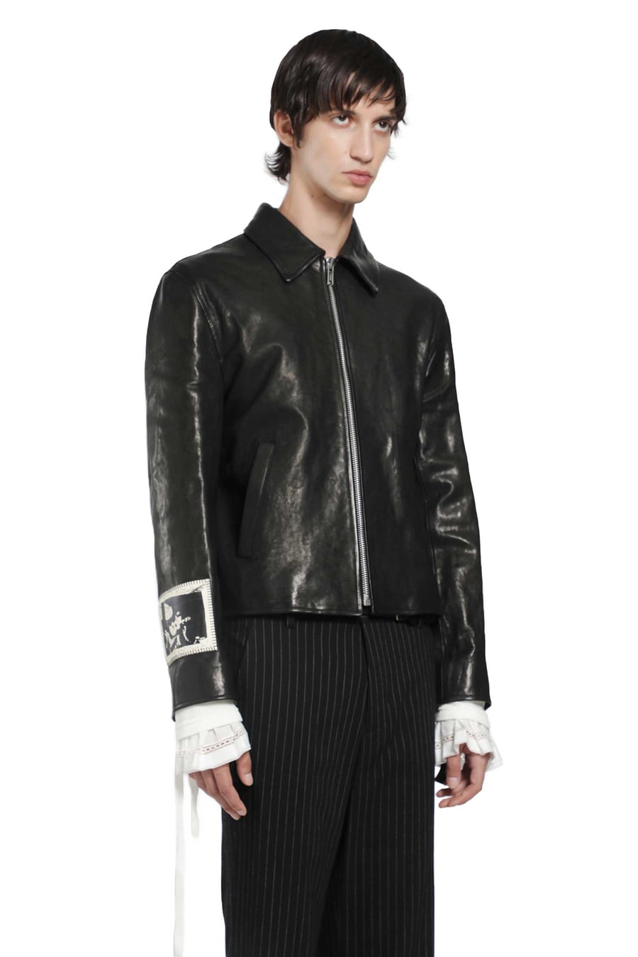 Ann Demeulemeester Sandor Leather Jacket, view 3