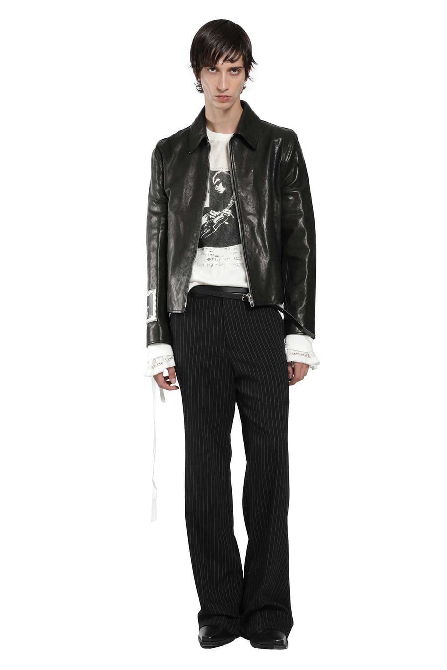 Ann Demeulemeester Sandor Leather Jacket, view 6