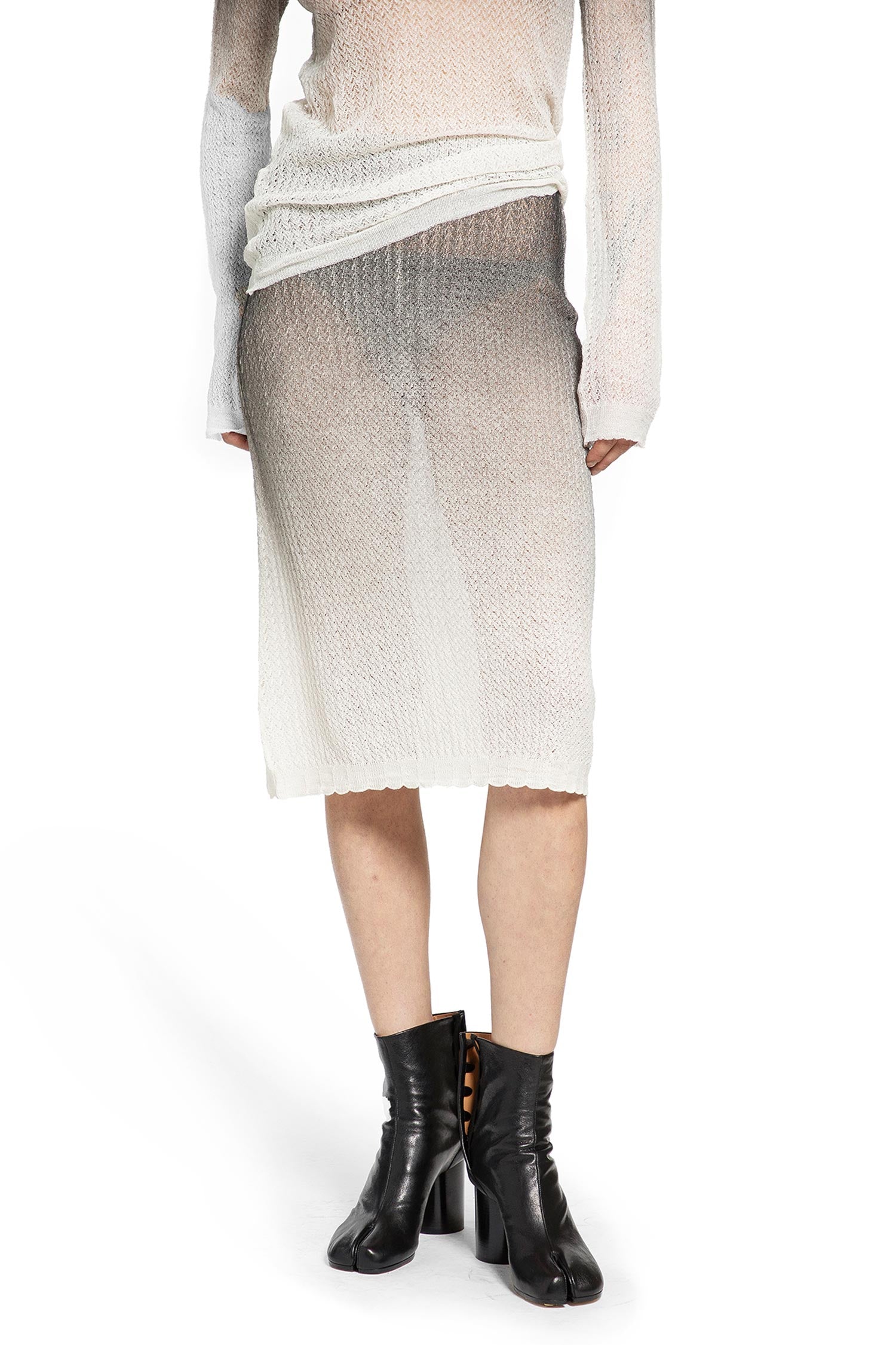 Maison Margiela Sheer Knit Midi Skirt