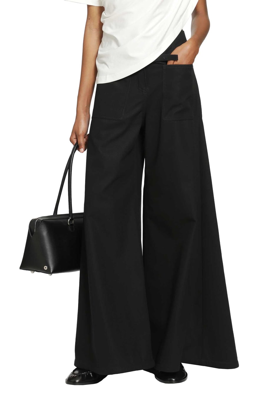 COURRÈGES Cotton Canvas Palazzo Pants