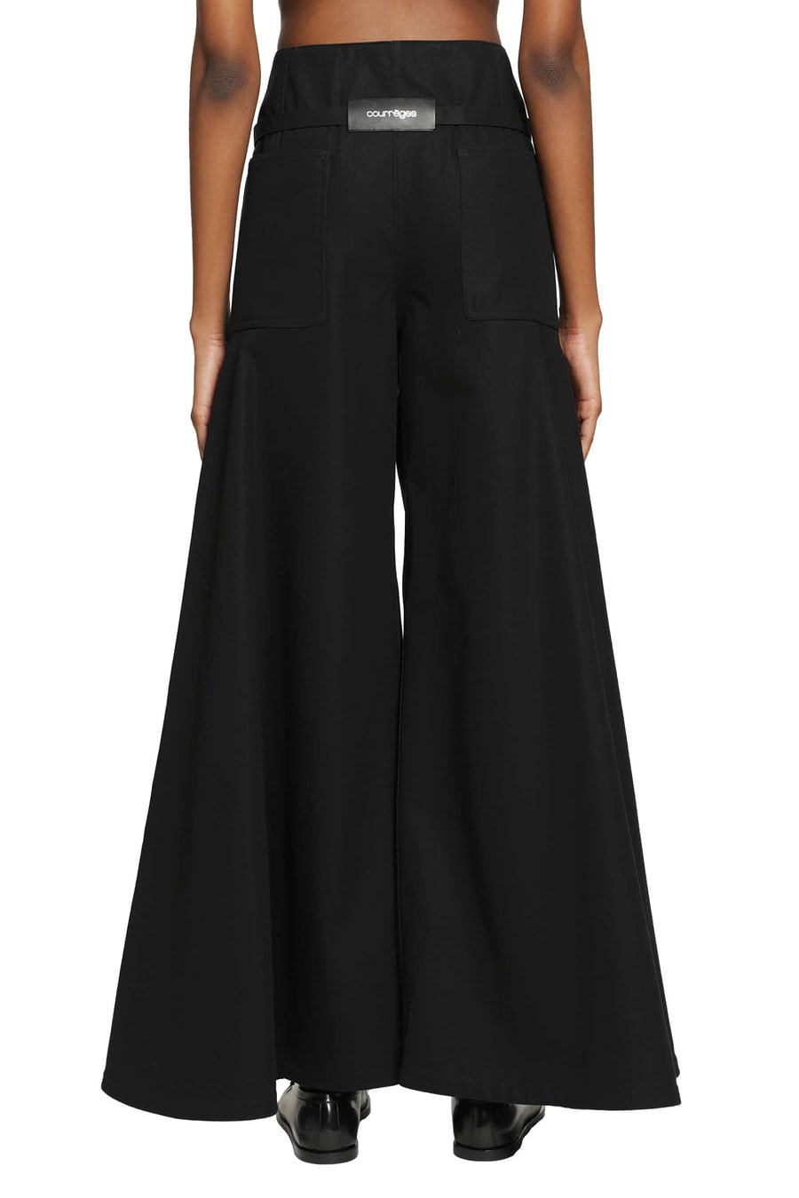 COURRÈGES Cotton Canvas Palazzo Pants, view 4