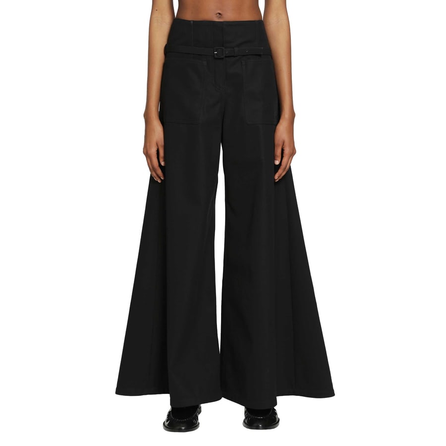 COURRÈGES Cotton Canvas Palazzo Pants, view 8