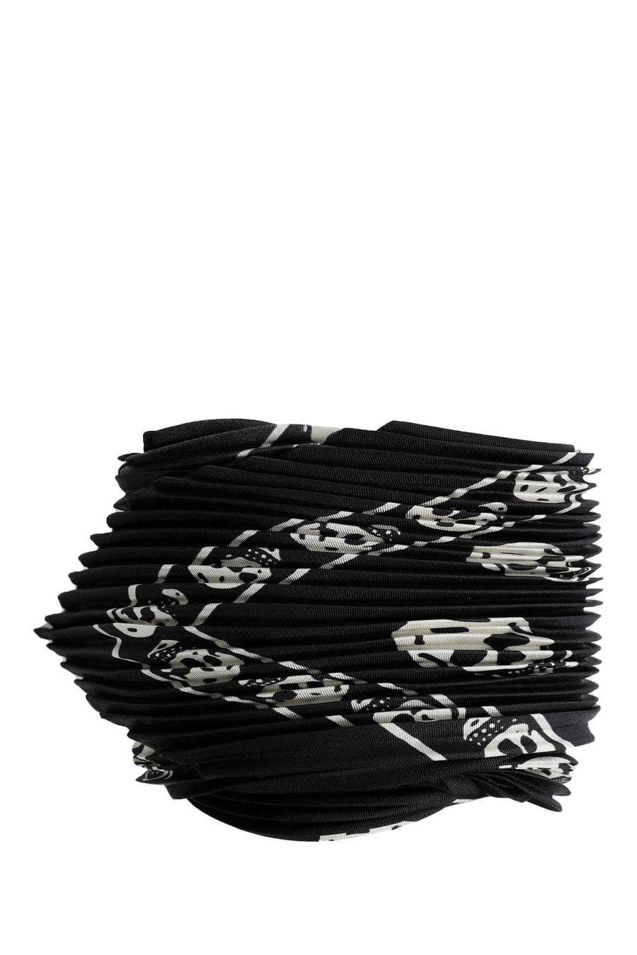 MCQUEEN Pleated Skull Scarf