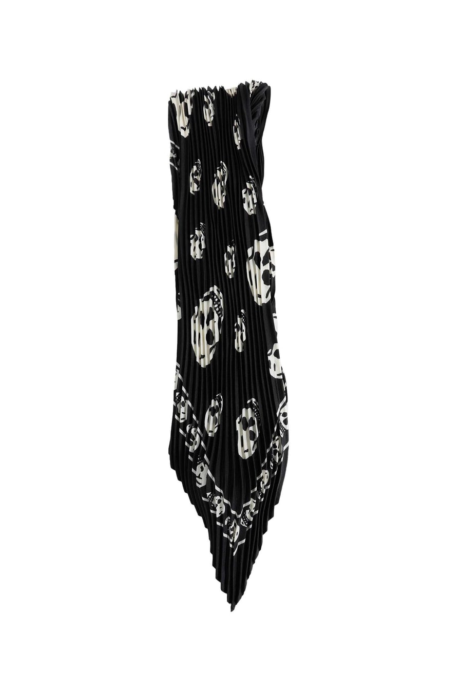 MCQUEEN Pleated Skull Scarf, view 2