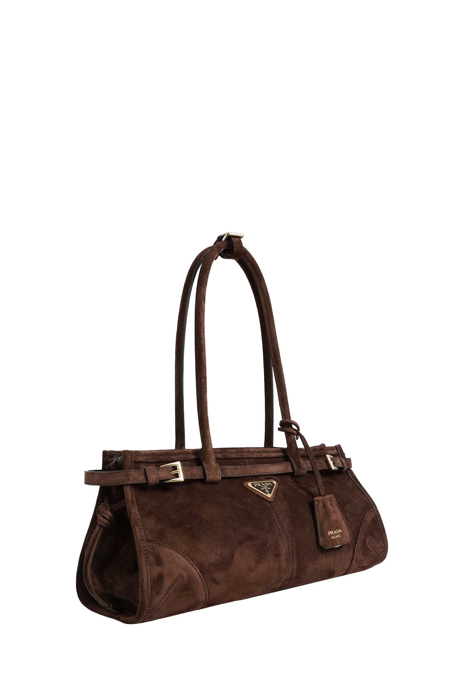 Prada Bonnie Medium Suede Bag, view 2