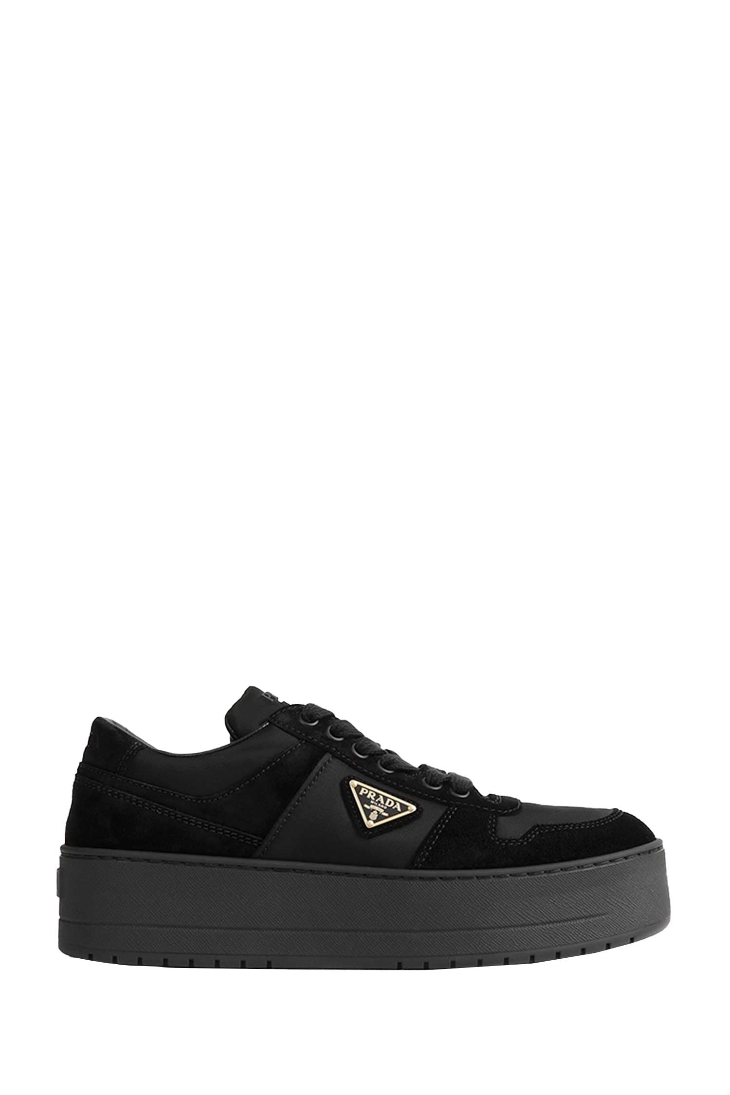 Prada Downtown Bold Re-Nylon and Suede Sneakers