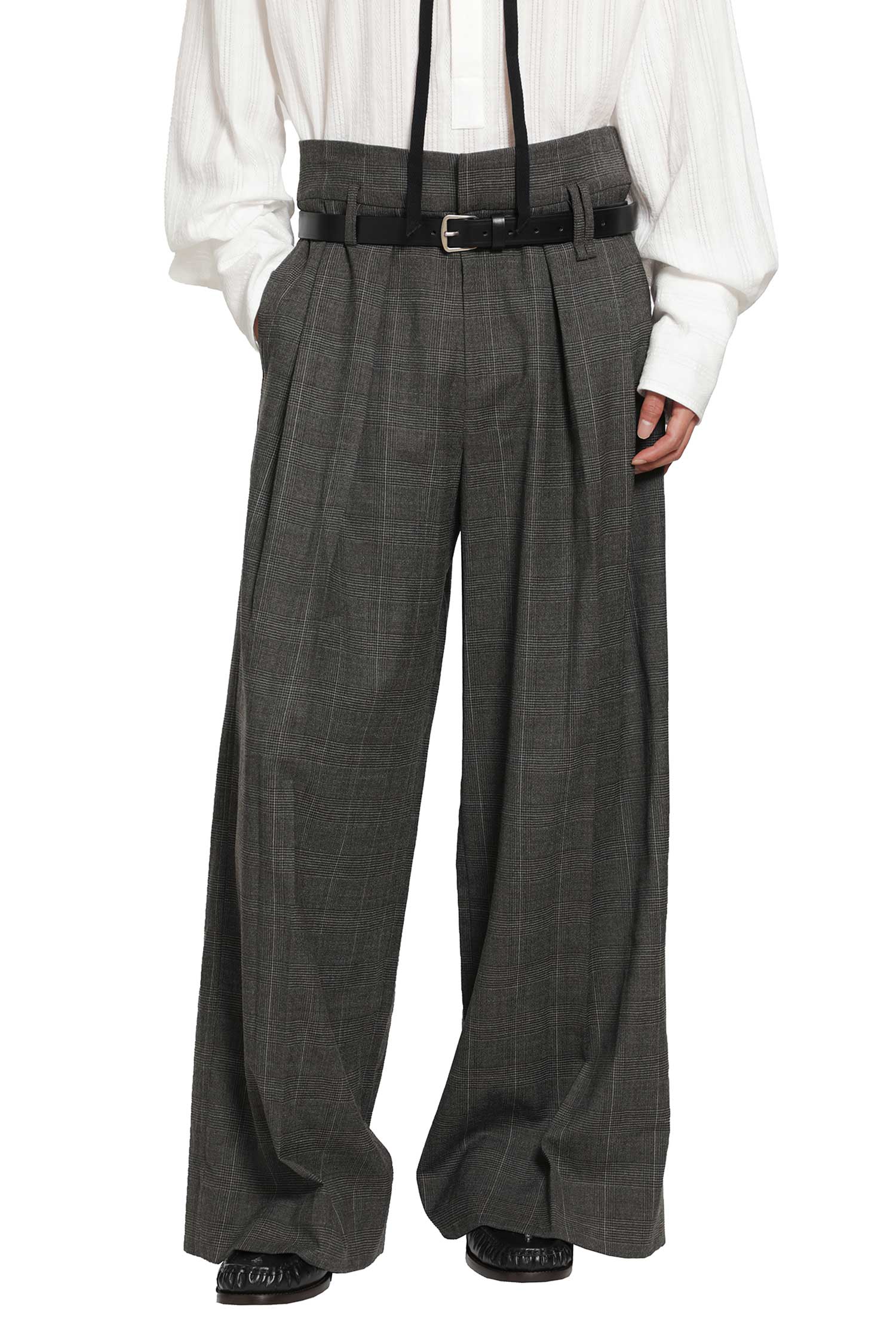SIMONE ROCHA Peeling Waist Wide Leg Trousers