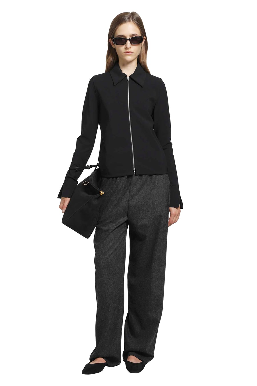Jil Sander Wool Flannel Trousers, view 5