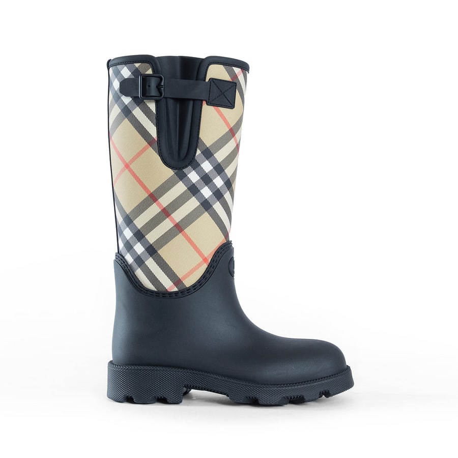 Burberry Rubber Marsh Stamp High Boots, view 8
