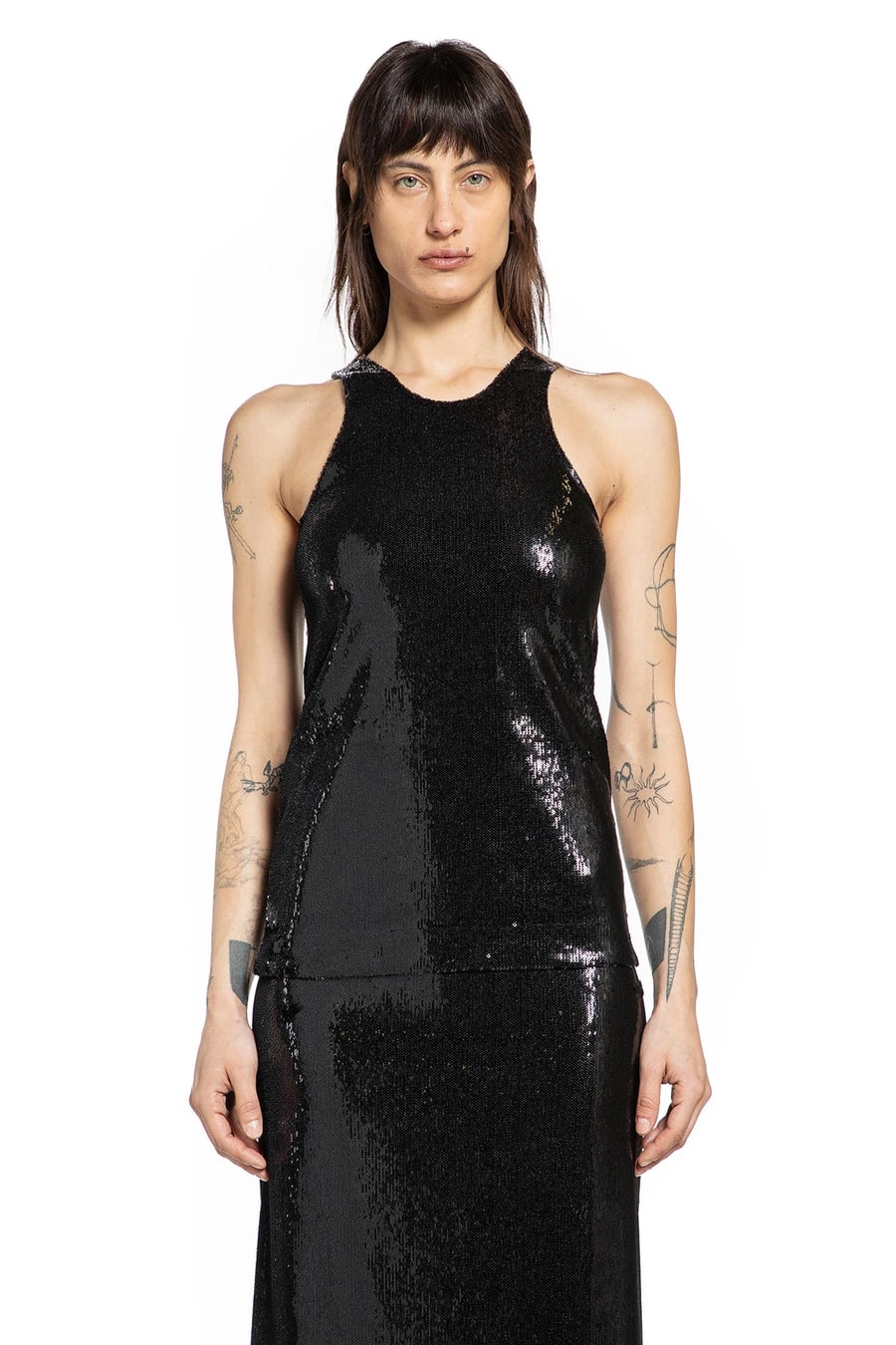 Toteme Curved Sequin Tank