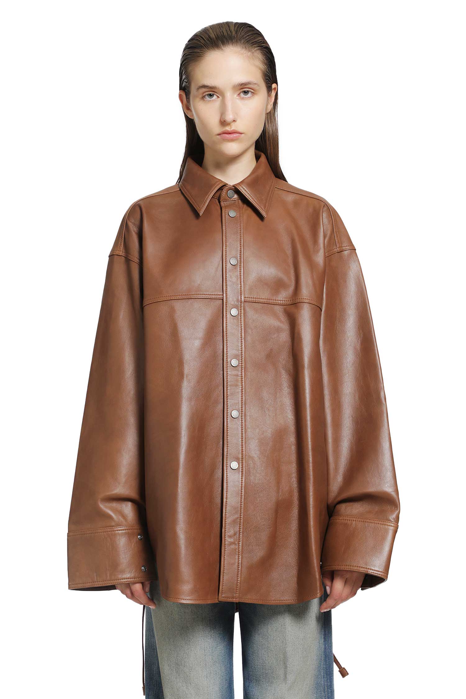 HAIKURE Victoria Silky Leather Shirt, view 2