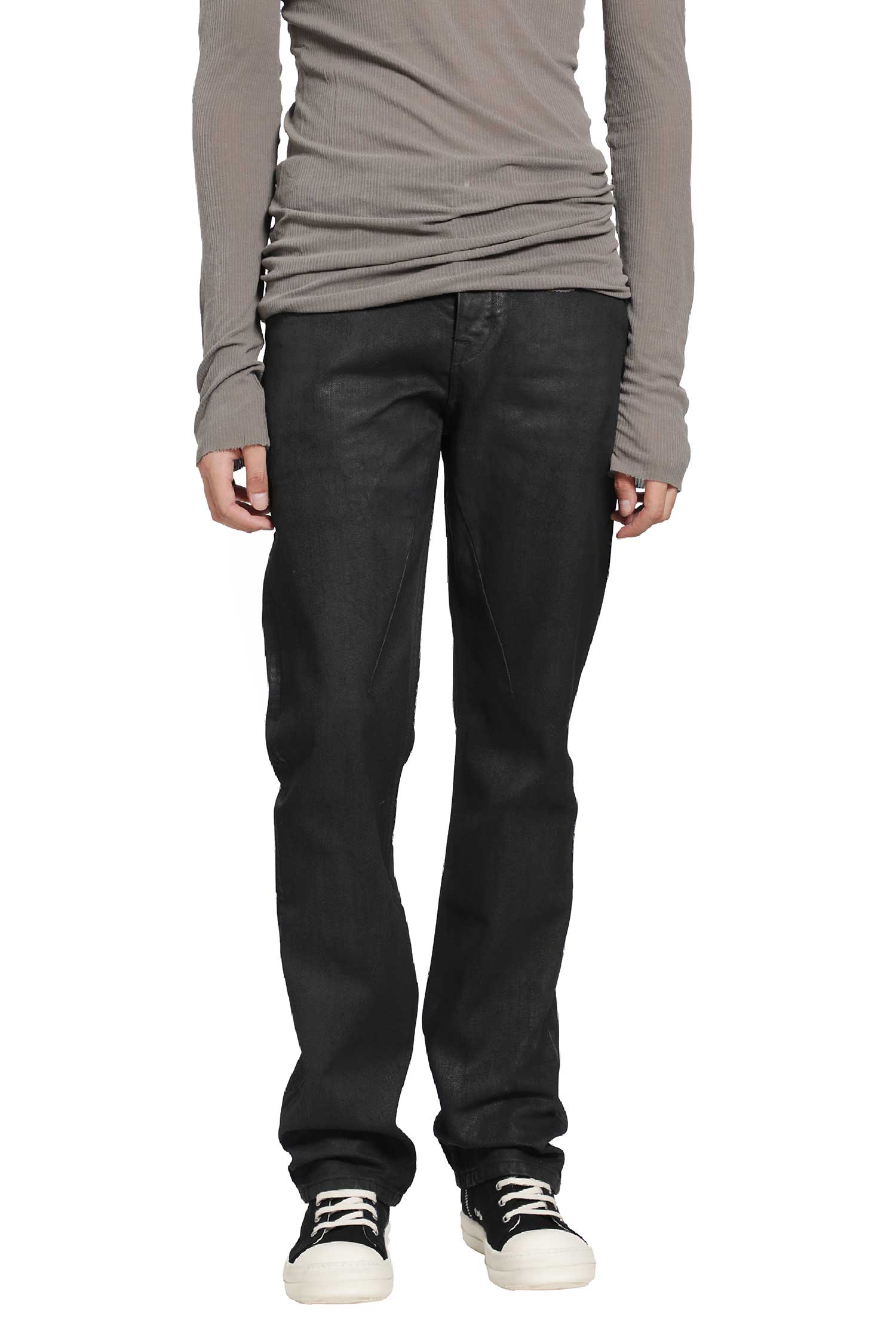 Rick Owens DRKSHDW Tower Fog Cut in Wax Denim