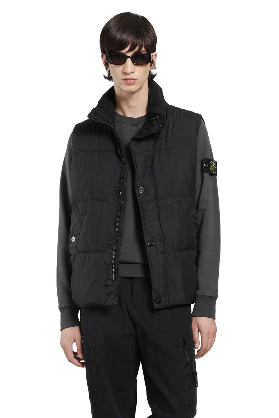Stone Island G100010 Crinkle Reps Down Vest
