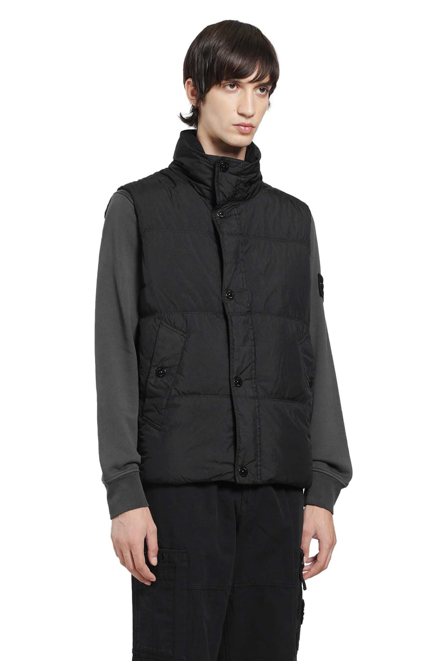 Stone Island G100010 Crinkle Reps Down Vest, view 3