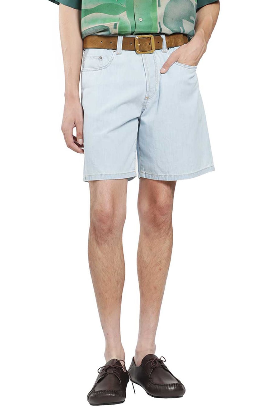 Versace Chambray Denim Shorts