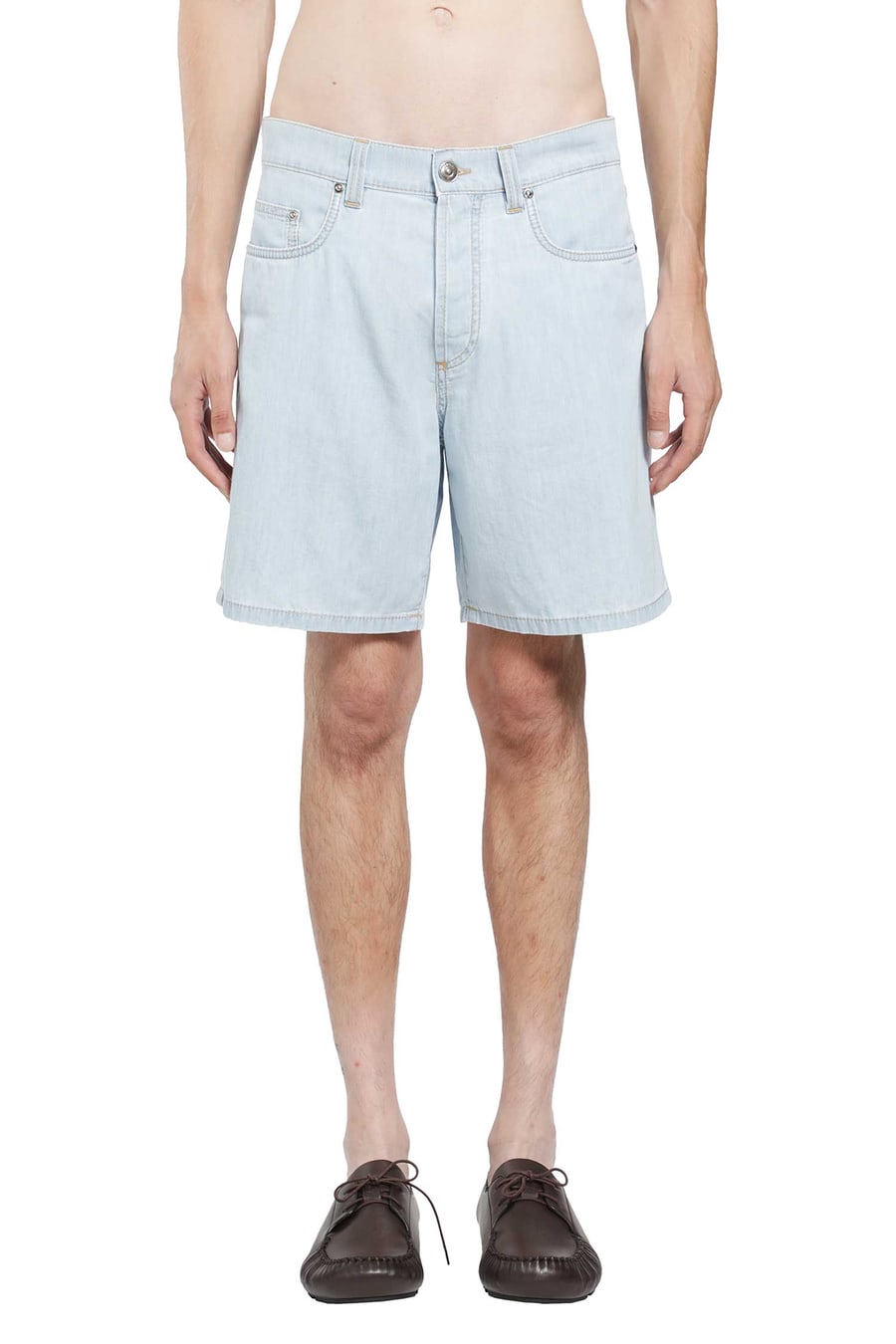 Versace Chambray Denim Shorts, view 2