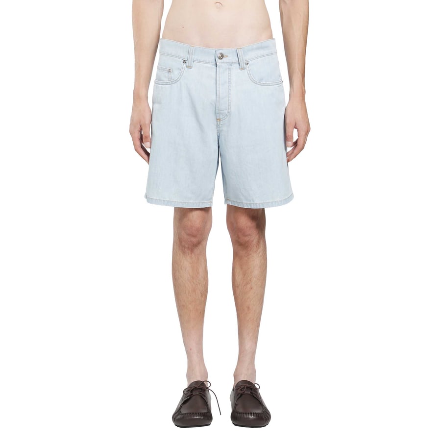 Versace Chambray Denim Shorts, view 5