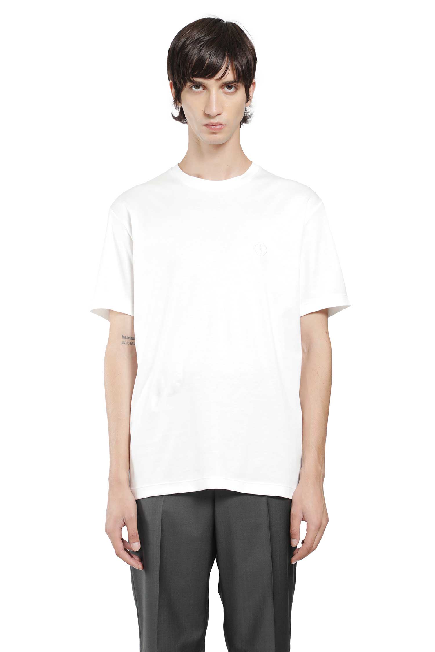 Giorgio Armani Cotton Interlock Short Sleeve T-Shirt, view 2