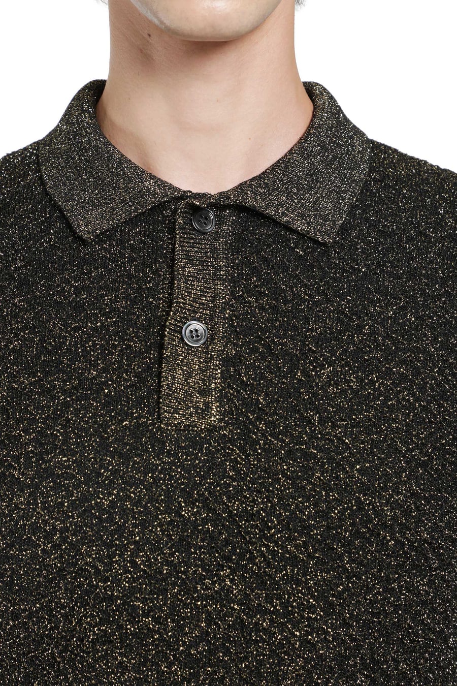 Marni Lurex Wool Polo Sweater, view 4