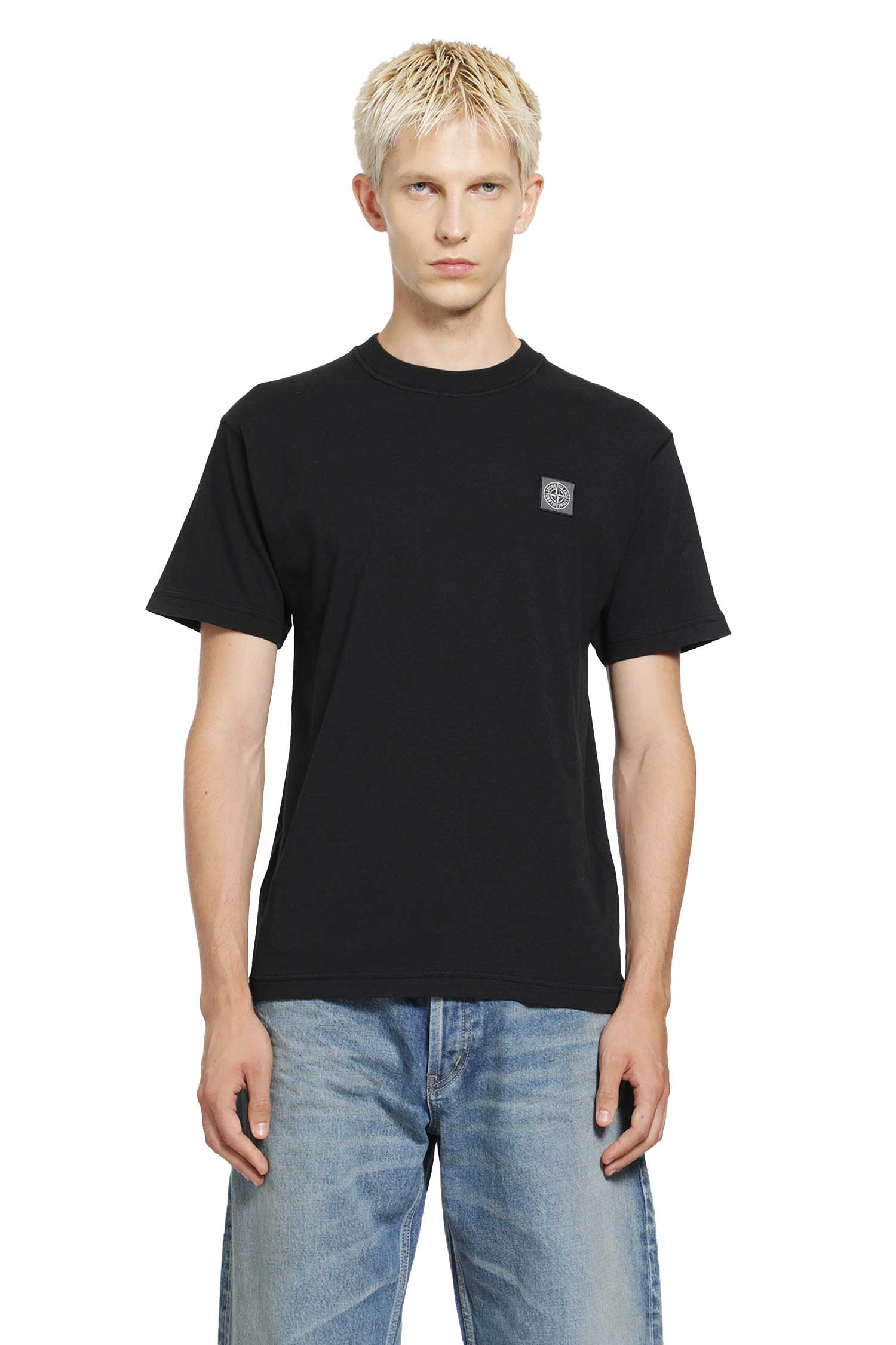 Stone Island 2100026 Cotton Jersey 'Fissato' Effect T-Shirt