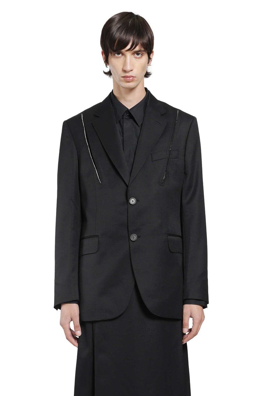 SIMONE ROCHA Structured Slash Blazer with Daisy, view 2