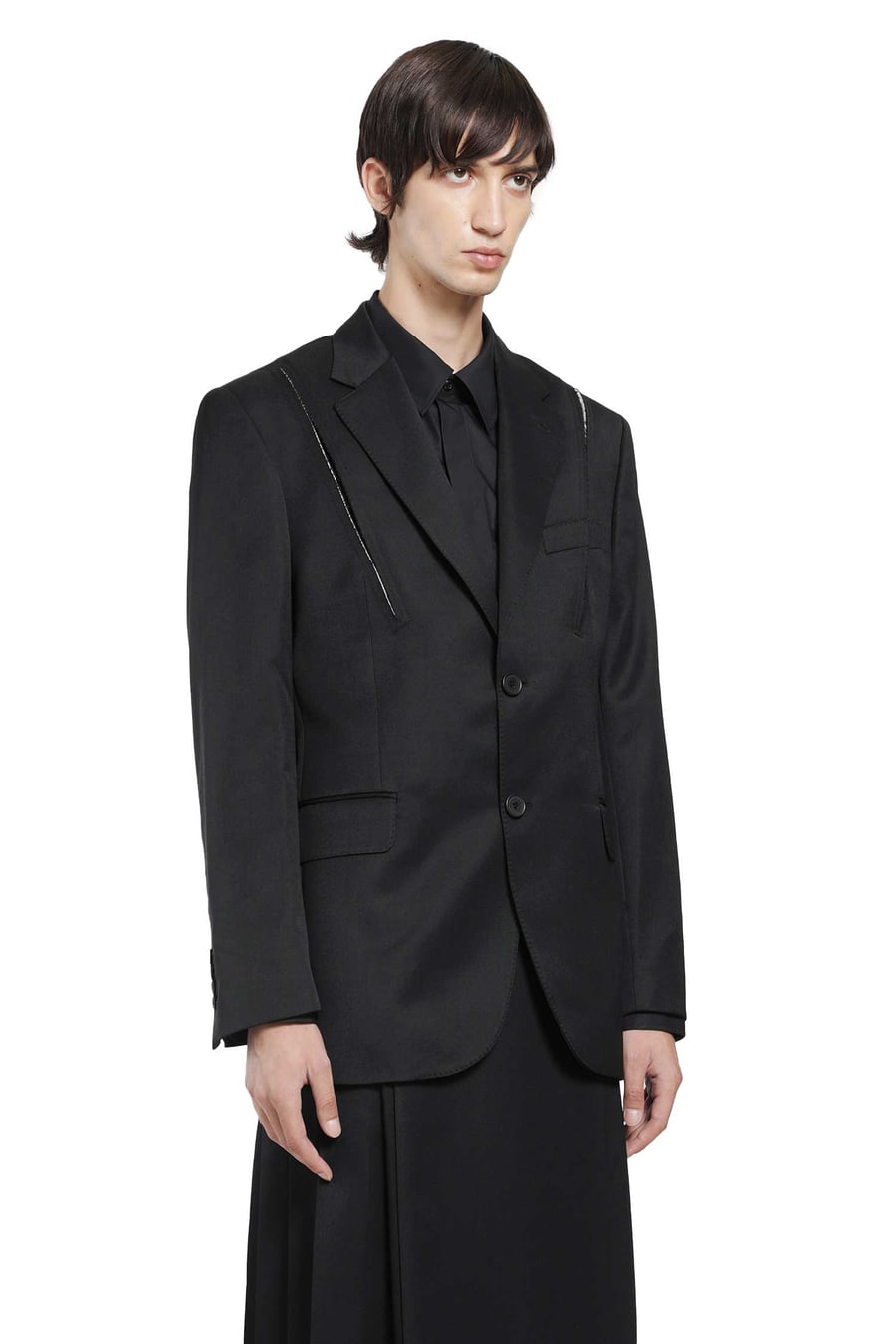SIMONE ROCHA Structured Slash Blazer with Daisy, view 3
