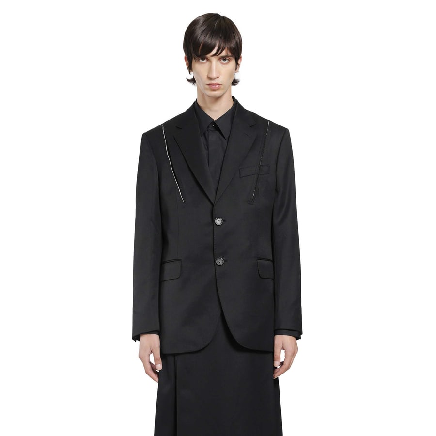 SIMONE ROCHA Structured Slash Blazer with Daisy, view 7