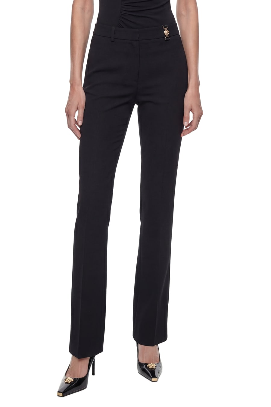 Versace Flared Stretch Wool Trousers, view 2