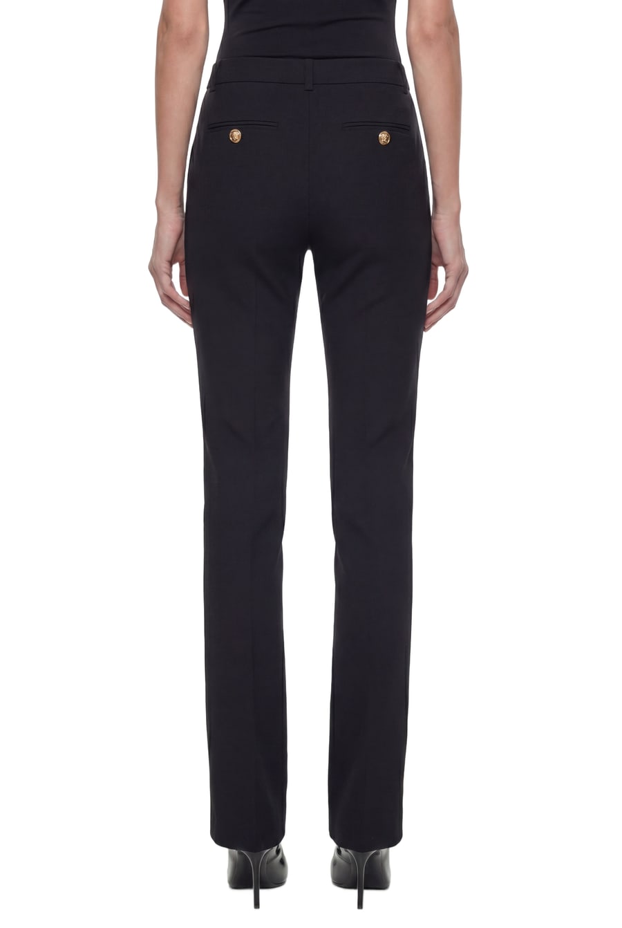 Versace Flared Stretch Wool Trousers, view 4
