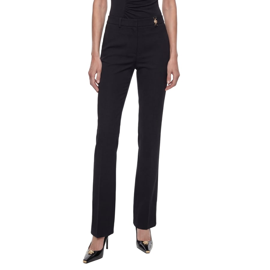Versace Flared Stretch Wool Trousers, view 7