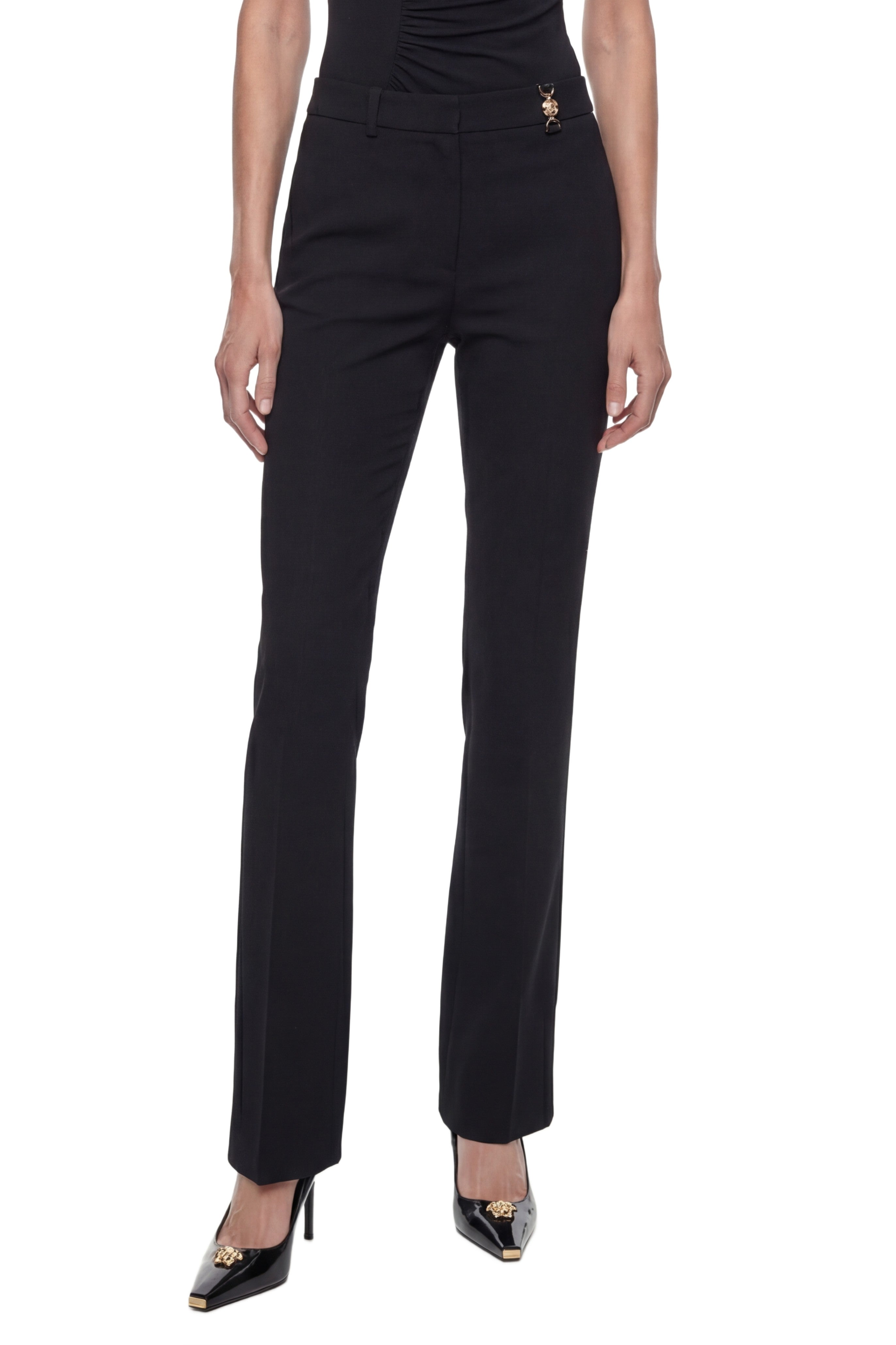 Versace Flared Stretch Wool Trousers, view 2