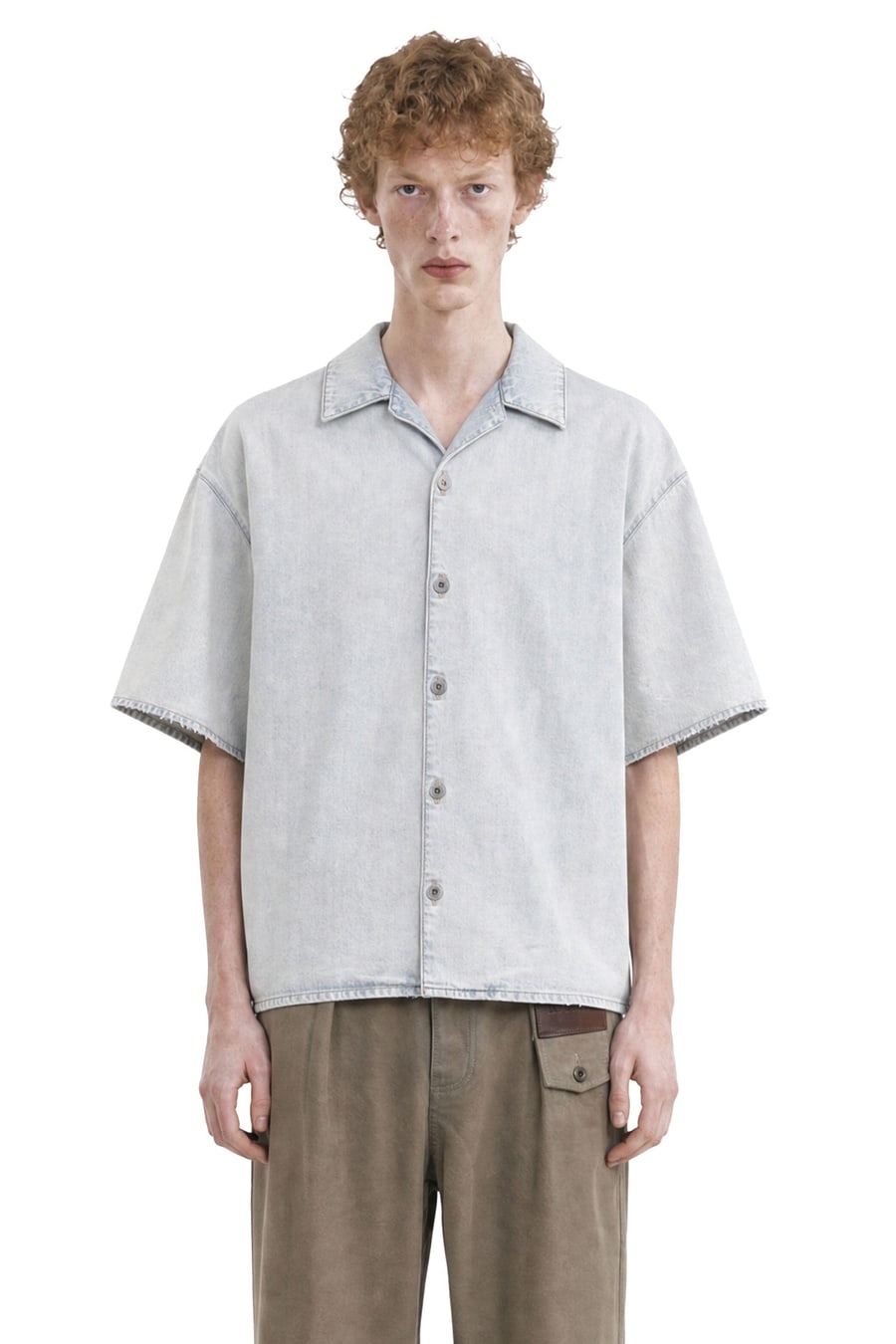 Loewe Anagram Short Sleeve Shirt in Denim, view 2