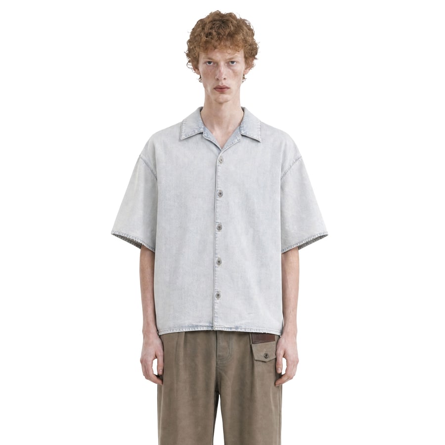 Loewe Anagram Short Sleeve Shirt in Denim, view 6