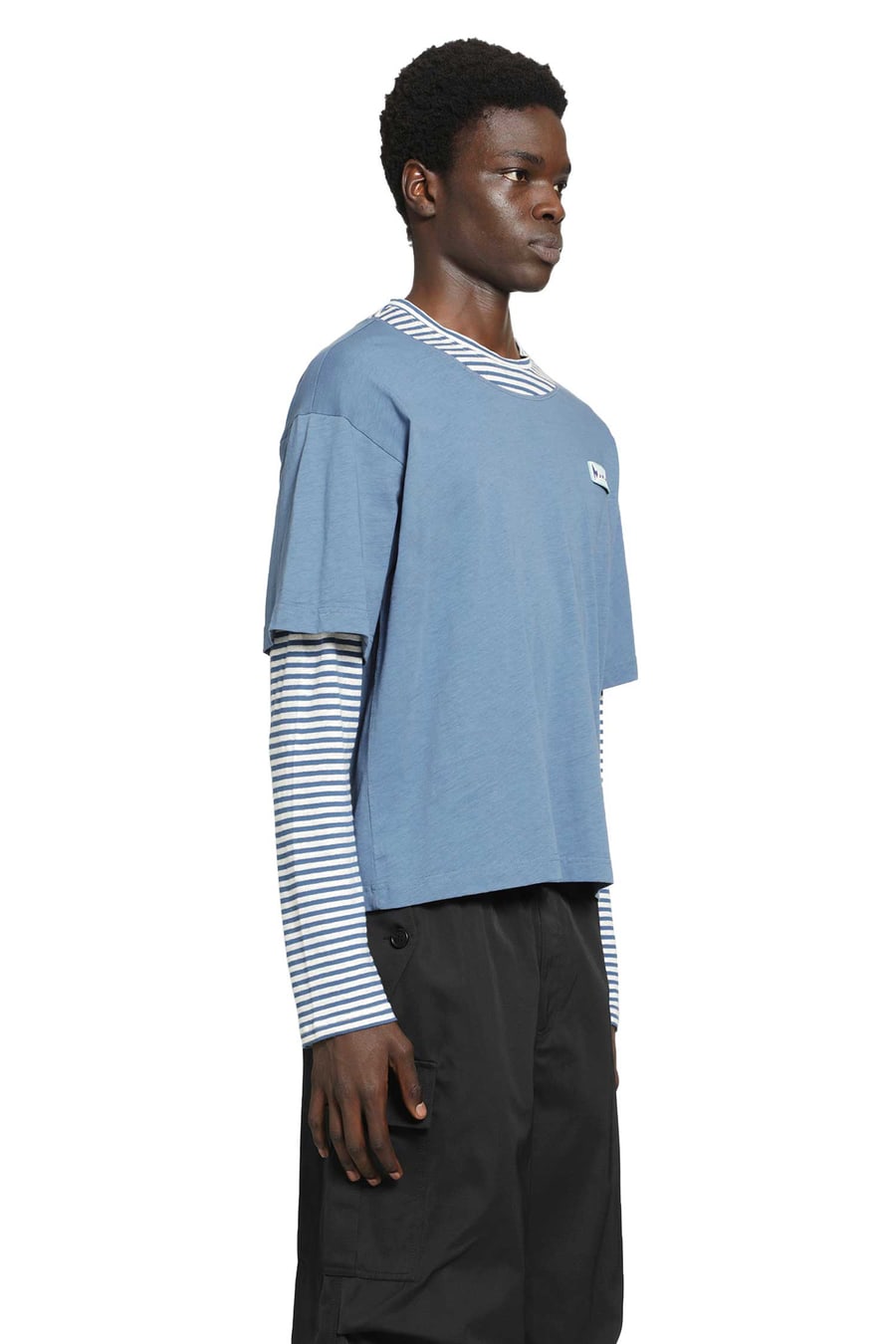 Marni Layered Cotton T-Shirt, view 3