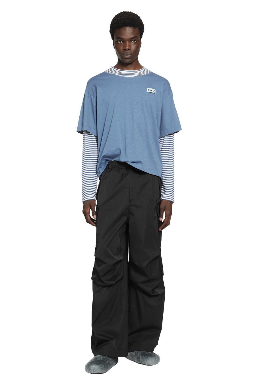Marni Layered Cotton T-Shirt, view 6