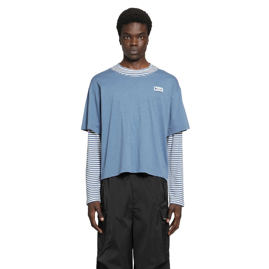 Marni Layered Cotton T-Shirt, view 7