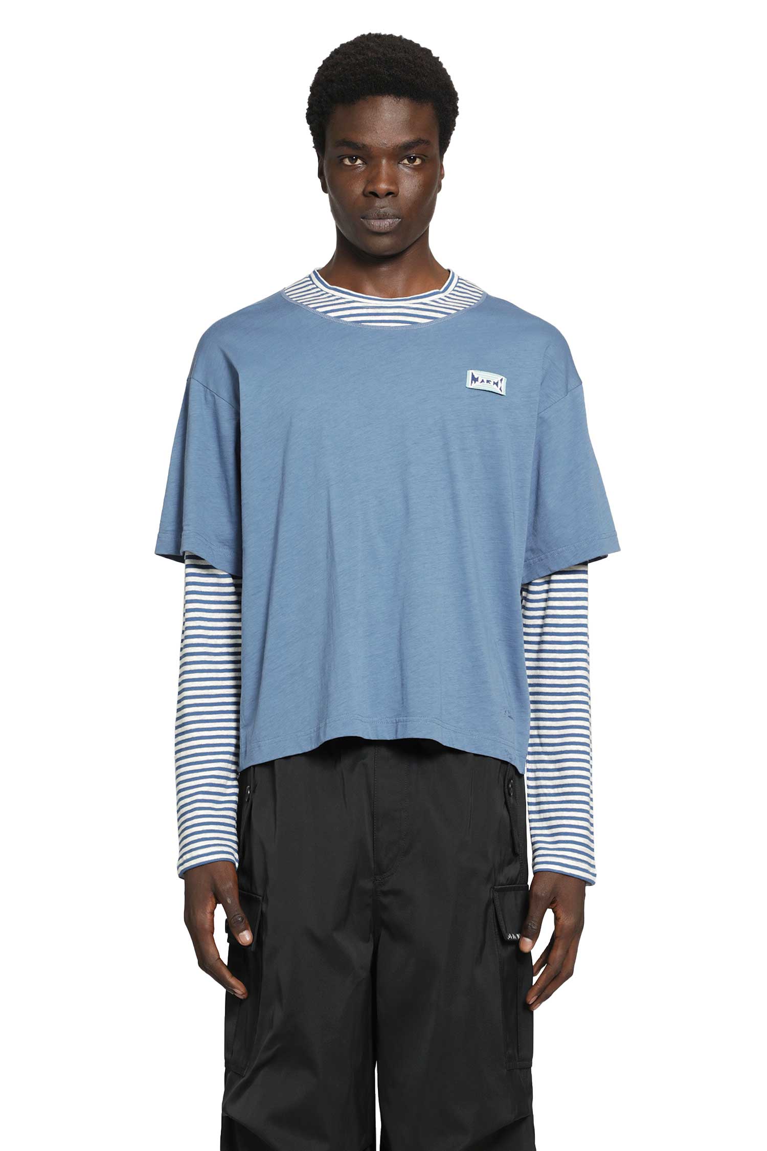 Marni Layered Cotton T-Shirt, view 2
