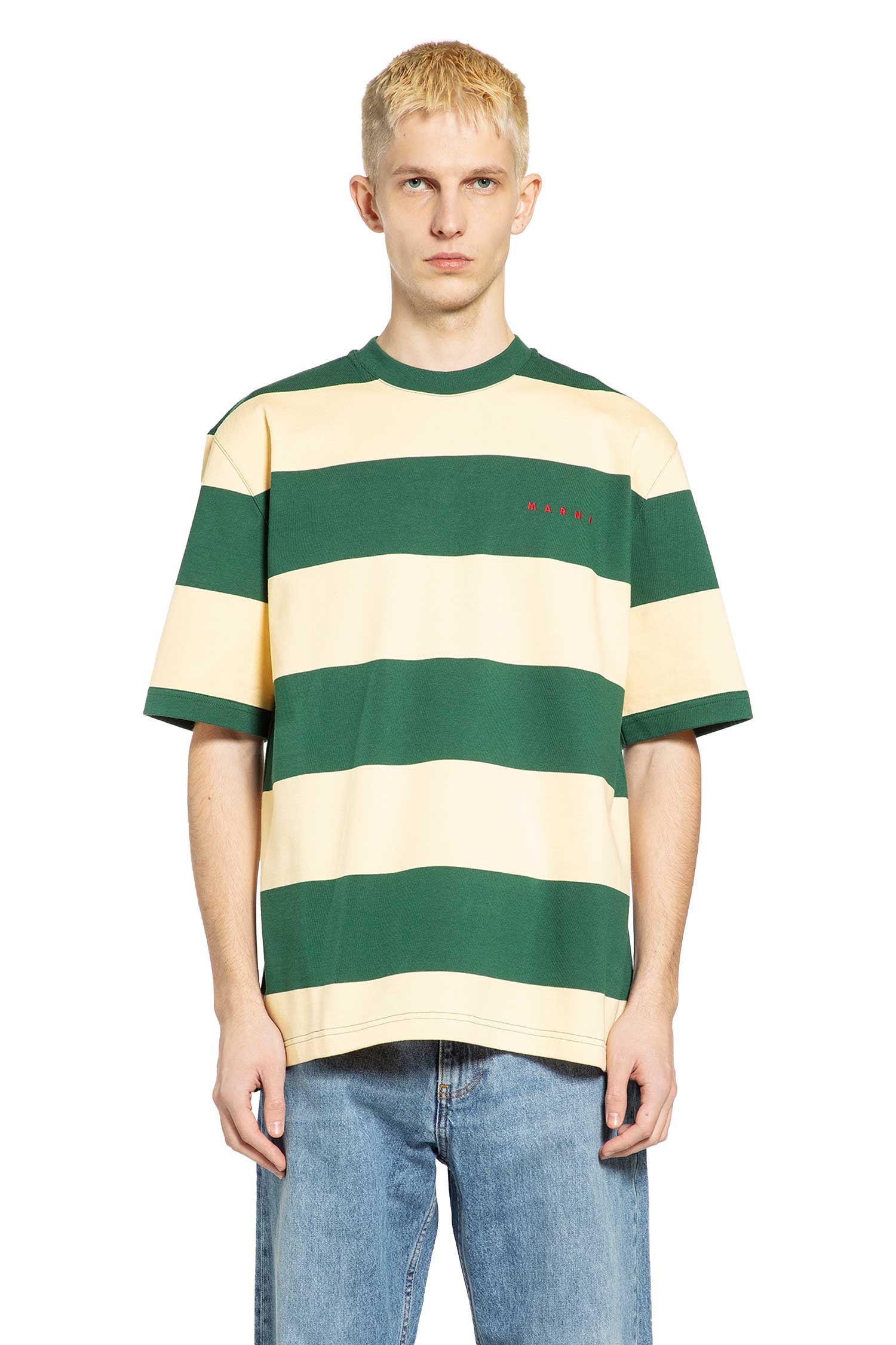 Marni Maxi-stripe Cotton T-Shirt, view 2