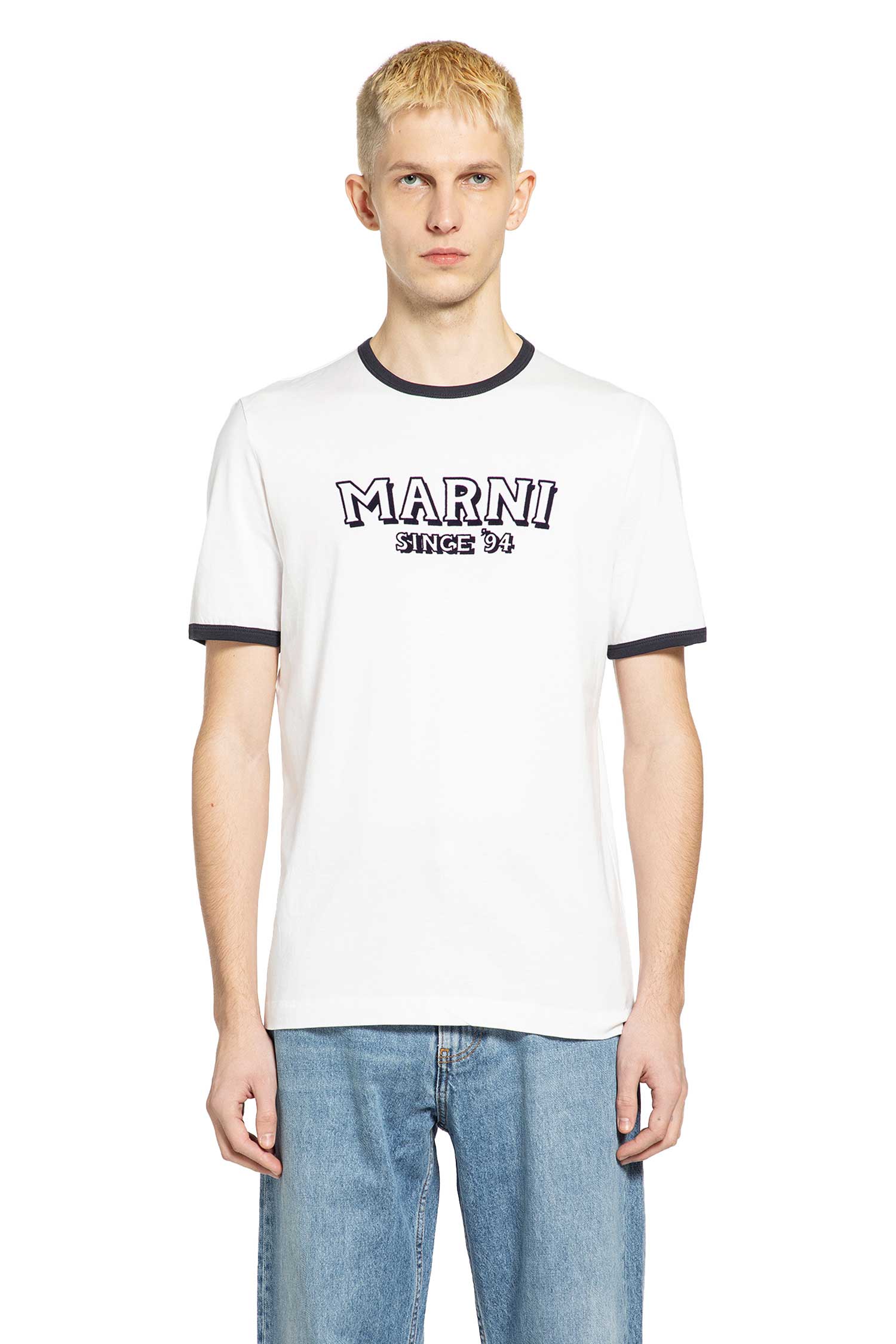 Marni Ringer Logo Cotton T-Shirt, view 2