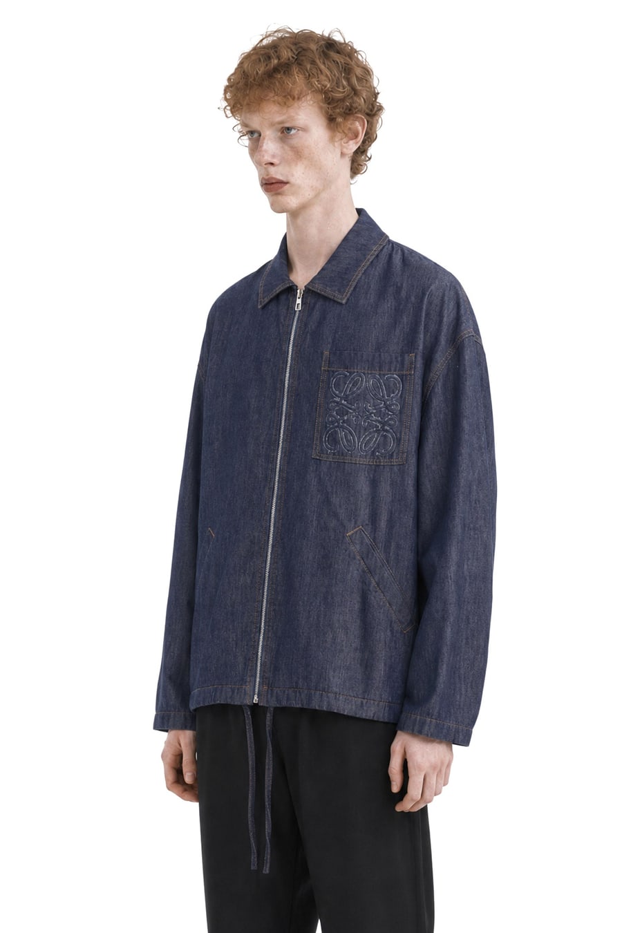 Loewe Jacket in Lightweight Cotton Chambray, view 3