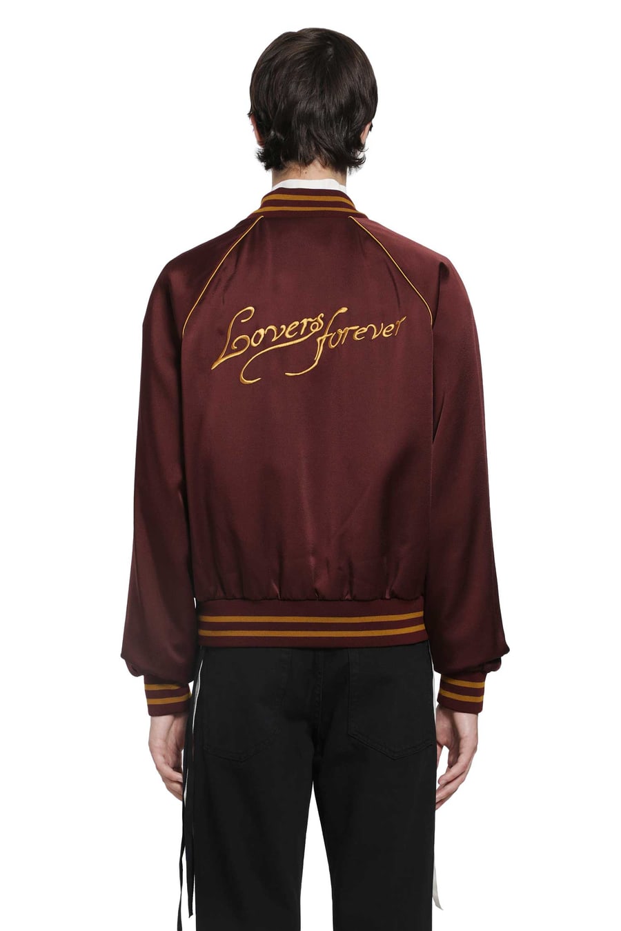 Ann Demeulemeester ''Lovers Forever'' Bomber in Cady Satin, view 4