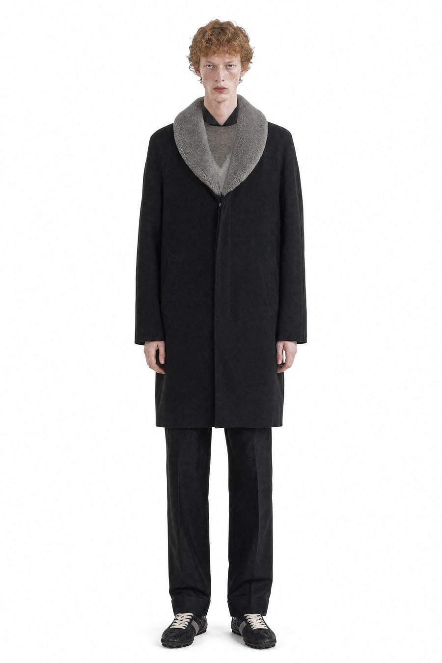 Maison Margiela Shearling Collar Coat, view 4