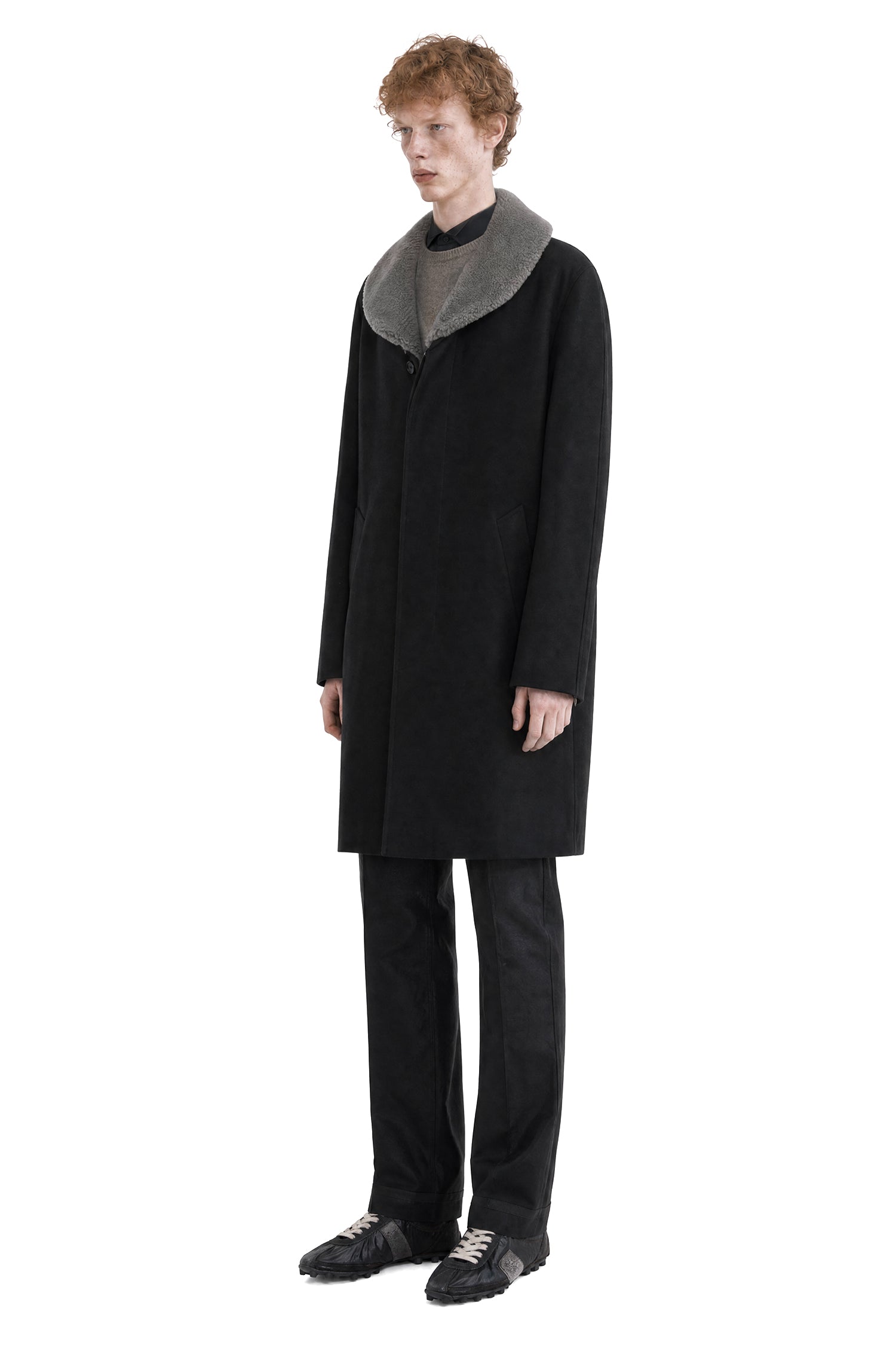 Maison Margiela Shearling Collar Coat, view 2