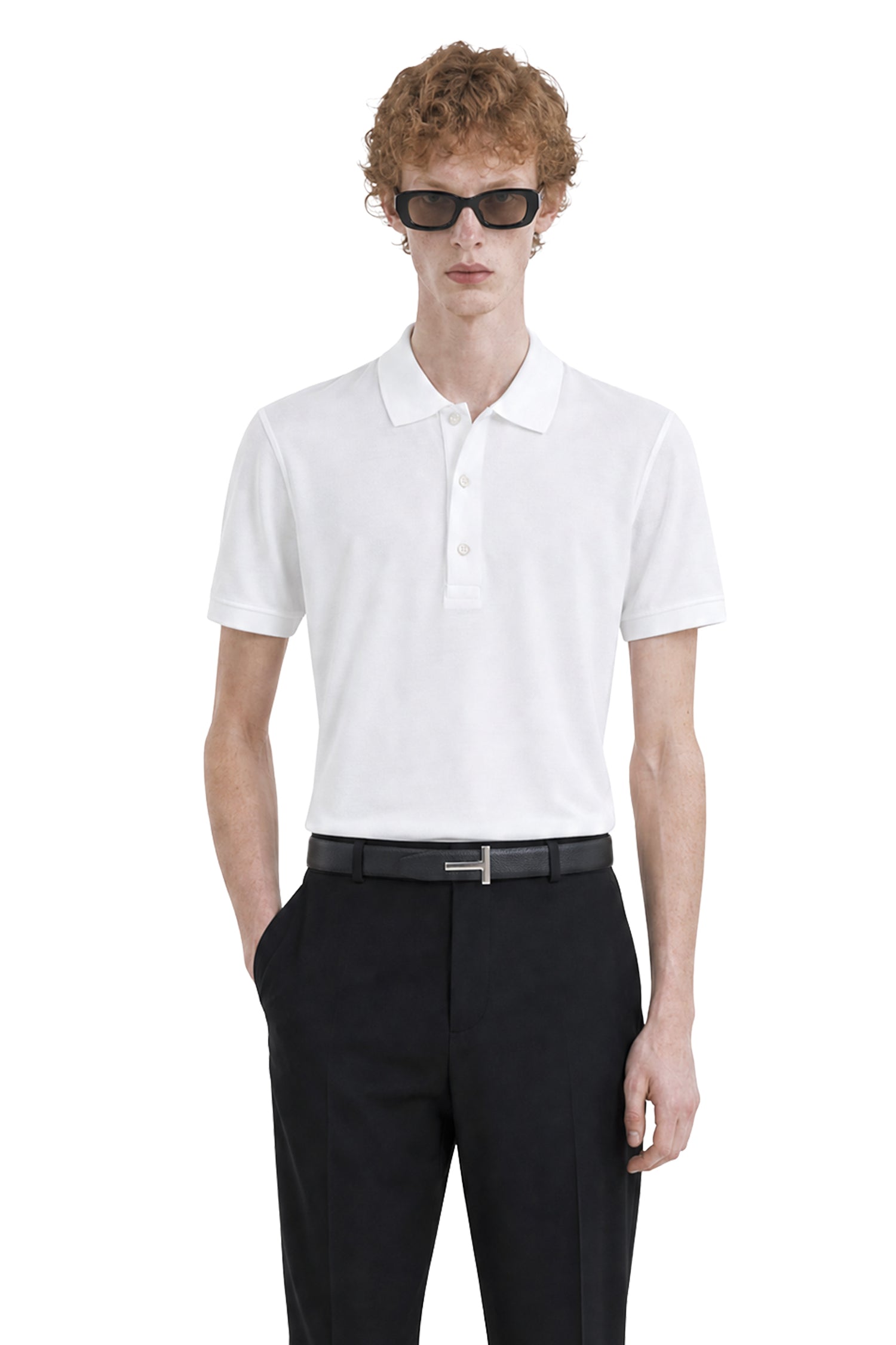 Tom Ford Piqué Short Sleeve Polo Shirt