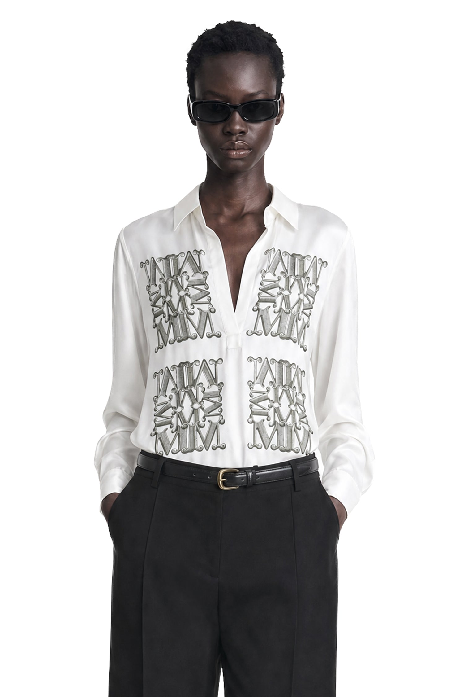 Max Mara Marabesque Print Silk Shirt
