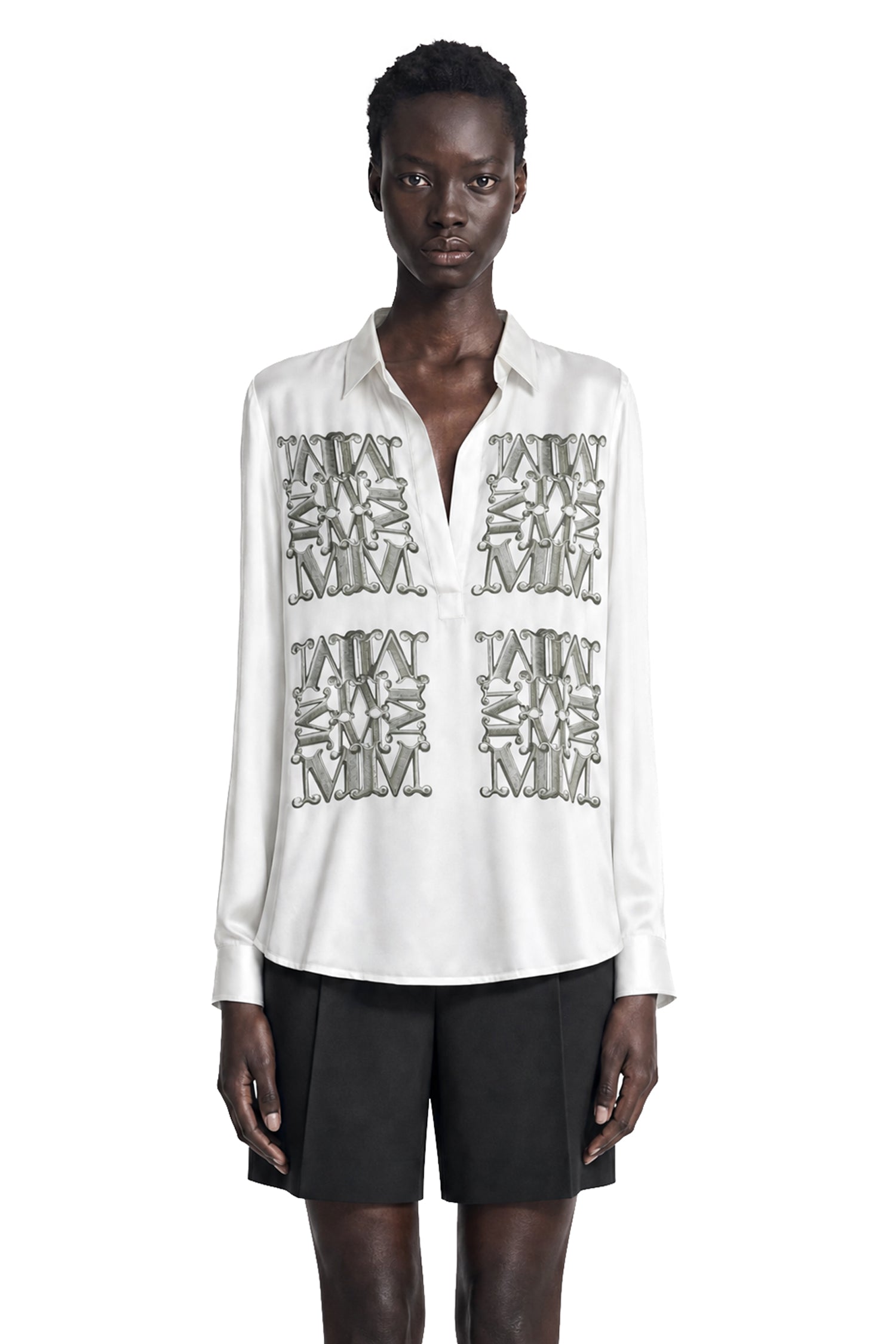 Max Mara Marabesque Print Silk Shirt, view 2