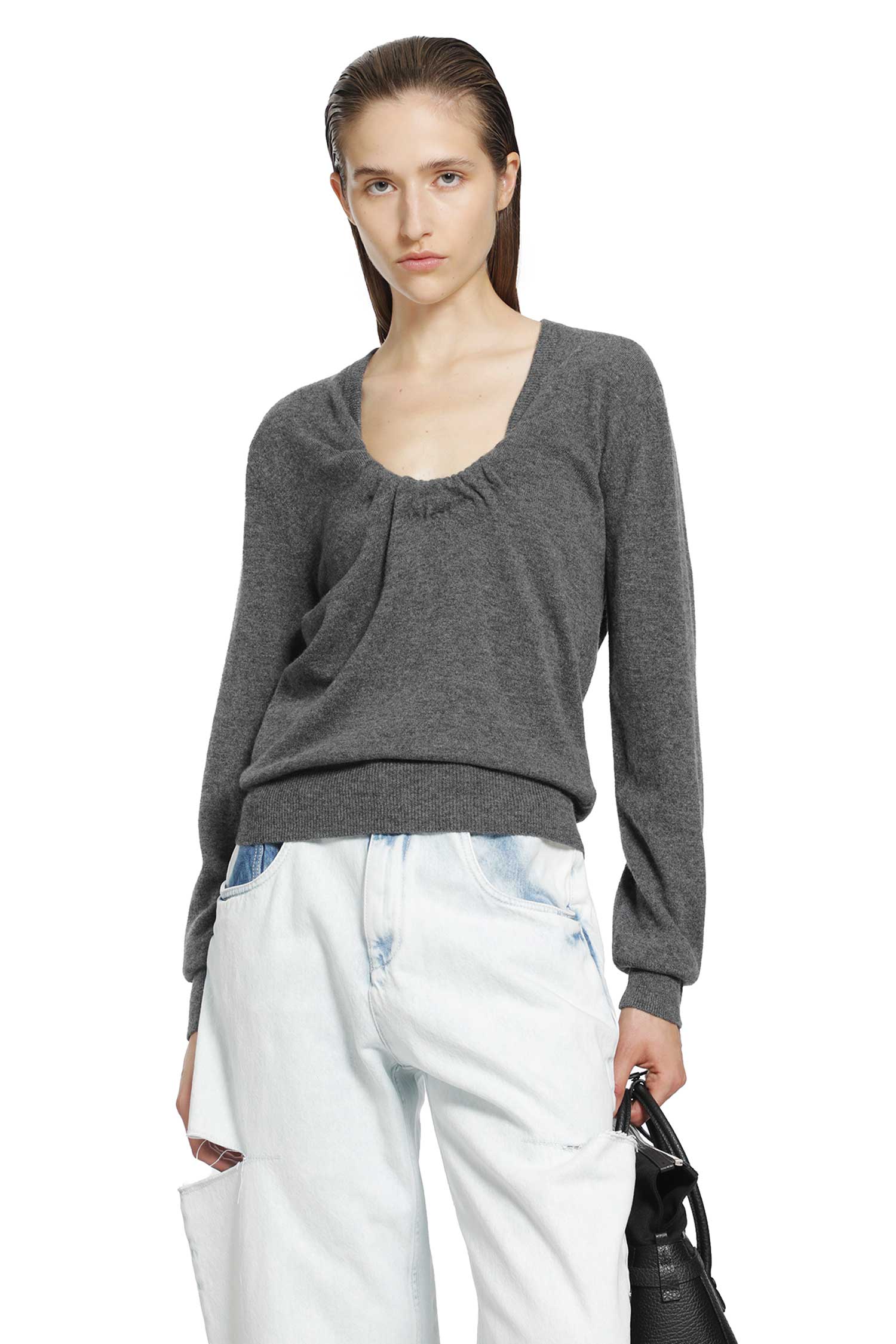 Maison Margiela Twisted Knit Crewneck Sweater