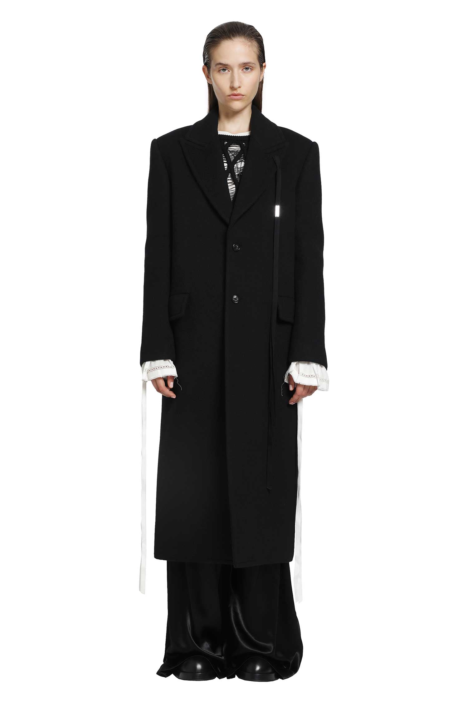 Ann Demeulemeester Aldina Beaver Wool Coat, view 2