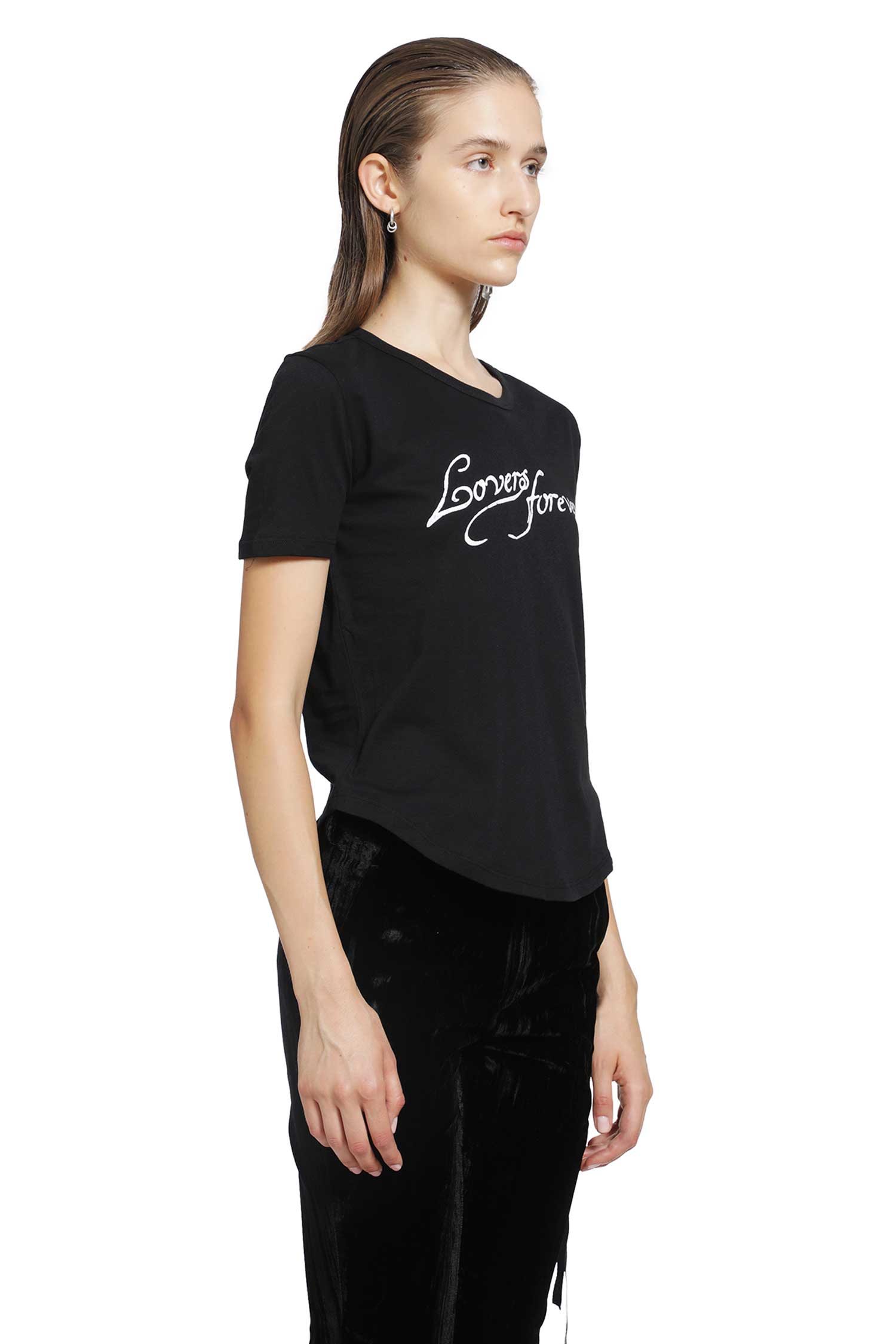 Ann Demeulemeester Floor ''Lovers Forever'' Micro T-Shirt, view 2